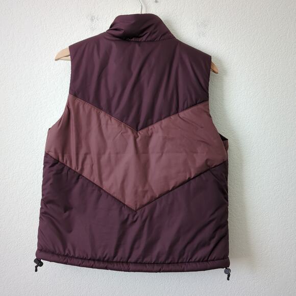 The North Face Women's Sylvester Vest Purple Color Block Retro Puffer Small EUC - Picture 2 of 10